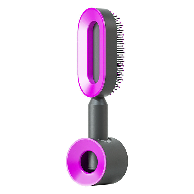 Self Cleaning Hair Brush for Women One-Key Cleaning Hair Loss Airbag Massage Scalp Comb Anti-Static Hairbrush